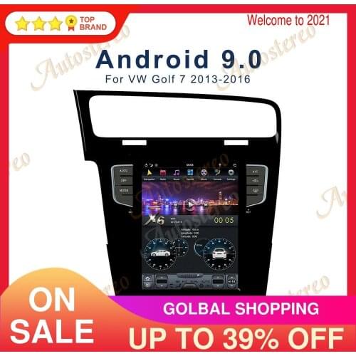 Android 9.0 PX6 Vertical Tesla Screen Car Audio Car GPS Navigation For Volkswagen Golf 7 2010-2018 Head Unit Multimedia Player