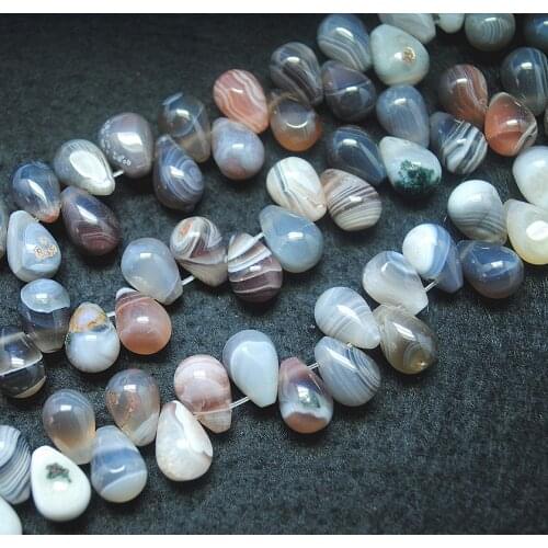 46pcs nature brazilian agate stone teardrop size 8x12mm top selling beads natural gem stone for bracelets making loose beads