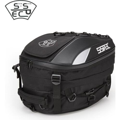 Carbon Fiber For Motorcycle Helmet Bags Waterproof Tank Case Motorcycle Tail Bag Backpack Moto Luggage Package Outdoor Equipment