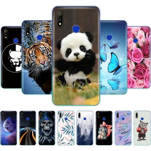 For Realme 3 Case Soft Silicon TPU Back Phone Cover For OPPO Realme 3 Pro Case Realme3 3Pro Realme3Pro Bumper Protective Panda