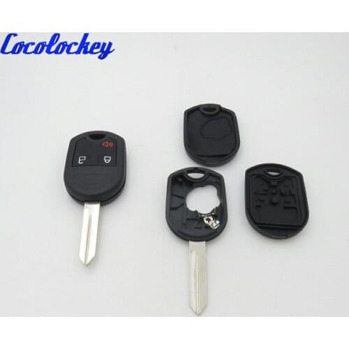 Cocolockey New Uncut Remote Head Ignition Key Keyless Entry Combo Car Fob for Ford No Logo