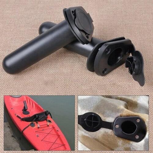 Flush Mount Fishing Rod Holder Gasket Kayak Canoe Boat Screw W/ B5r8 3x Tackle Boat Inflatable Accessories Plastic Side S1c3