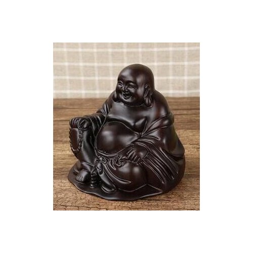 Ebony Buddha sit Lucky Hand carved wooden crafts Maitreya Buddha Home Furnishing automobile