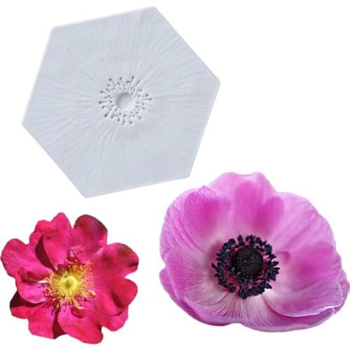 Anemone & Daisy Stamen Molds Fondant Cakes Decorating Tool Silicone Molds Sugarcraft Chocolate Baking Tools Cakes Gumpaste Form