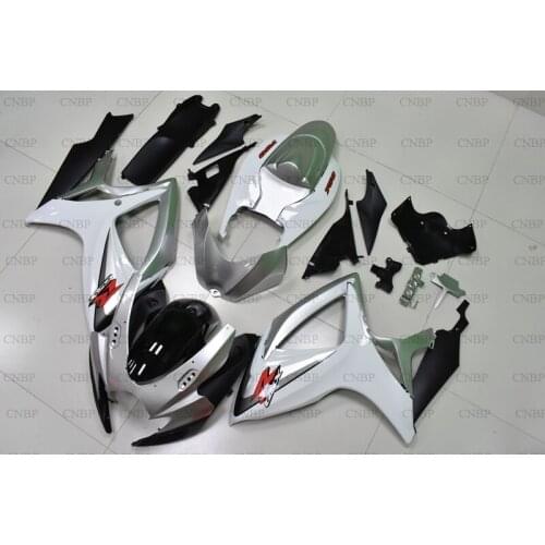 GSXR 750 2006 - 2007 K6 Fairing for Suzuki GSXR750 2007 Fairings for Suzuki GSXR750 07 Silver White Body Kits