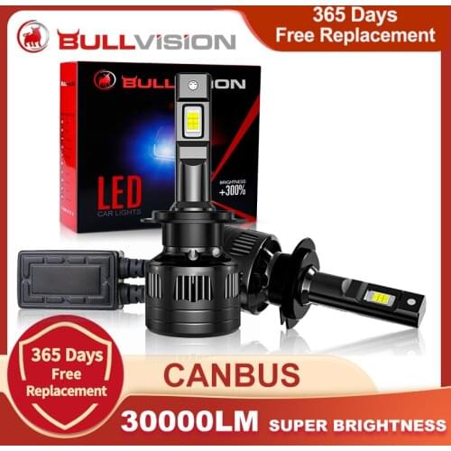 H7 Led Canbus Car Headlight Bulbs H11 LED Car Lights H4 H8 H9 HB3 9005 HB4 9006 6500K 120W 12V 30000LM Auto Headlamps fog light