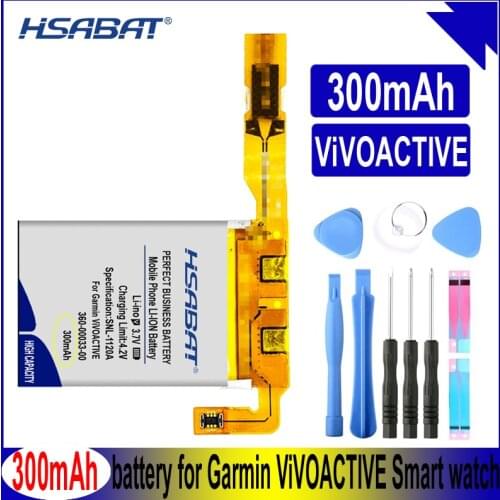 HSABAT 360-00033-00 300mAh Battery for Garmin ViVOACTIVE Smart watch Li-ion Rechargeable Vivoactive Batteries