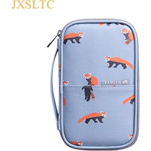 JXSLTC Passport Cover Cute Printing Women Card Holder Passport Holder PU Leather travel wallet business card holder card pack