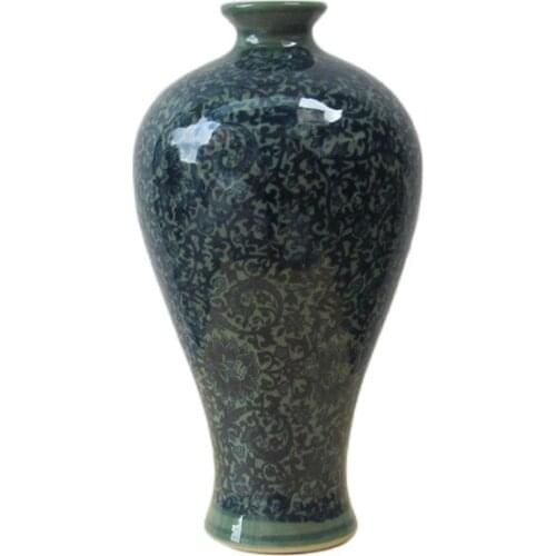 China Jingdezhen Ceramic retro bamboo hydroponic Vase ornament