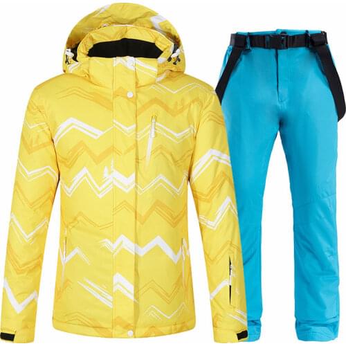 Women Ski Suit Thermal Breathable Ski Jacket Ski Pants Windproof Waterproof Snowboarding Suit Winter Female Skiing Set Snow Coat