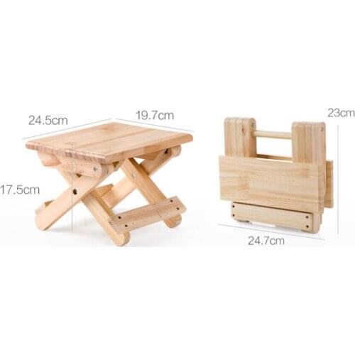 Solid wood small folding stool Household Footstool campstool Portable Fishing stool