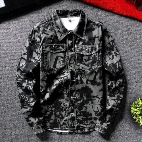2020 Spring Autumn Mens Camouflage Lapel Single Breasted Jacket Casual Coat Size S-XXXL L9