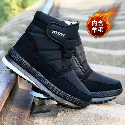 Men Shoes Boots Mens High Top Shoes Antiskid Winter Short Botas Chaussure Homme