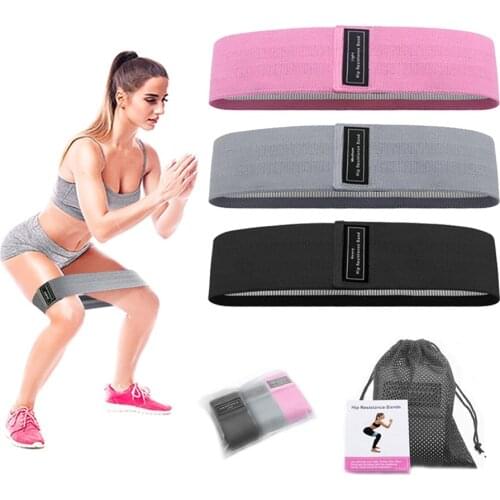 Resistance Bands 3-Piece Set Booty Band Hip Circle Loop Expander Yoga Workout Elastic Bands for Fitness Squat Bands Exercise Gym