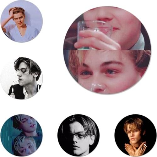 New Arrival Leonardo DiCaprio Badge Brooch Pin Accessories For Clothes Backpack Decoration gift 58mm