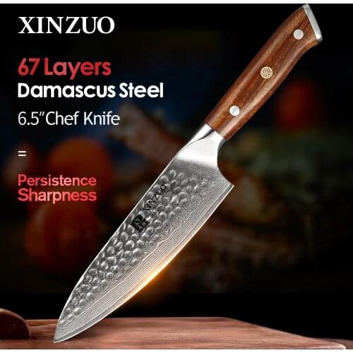 XINZUO 6.5" Chef Knives Japanese VG10 Damascus Steel Sushi Chef Knife Kitchen Cutting Vegetables Cook Knives