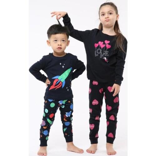 Baby Girl Clothes Winter Kids Christmas Pajamas Children Cartoon Rockets Panda Pijamas Boys Pyjamas Baby Girl Clothes