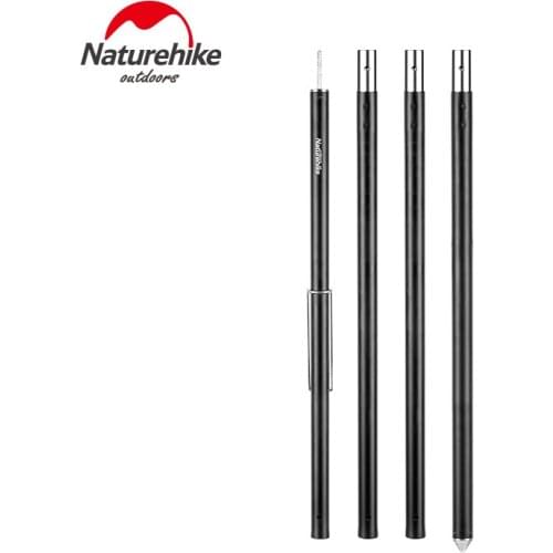 Naturehike 2.4 M 4 Section Aluminum Alloy Sky Bar Tent Entrance Hall Bracket Sky Bar Accessories awning canopy tarp pole rod