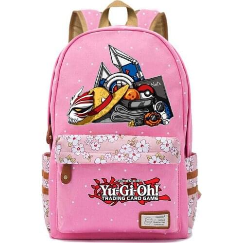 Anime Duel Monsters Casual Backpack Canvas Schoolbag Teenger High Quality Packsack Mochila Unisex Student Travel Laptop Bag