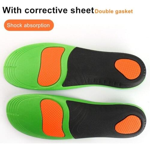 PU Sports Insoles Support Flat Feet Orthopedic Correction Waterproof Men Women Shock Absorption Breathable Deodorant Insole Hot