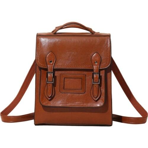 Fashion Women Backpack Genuine Leather Backpacks for Teenage Girls Female School Shoulder Bag Daily Real Leather Bagpack mochila