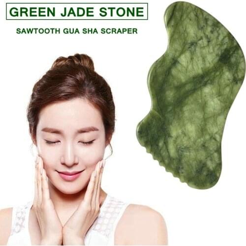 Natural Stone Gua Sha Scraper Board Massage Jade Guasha Stone For Chin Neck Face Lifting Wrinkle Remover SPA Beauty Care Tool