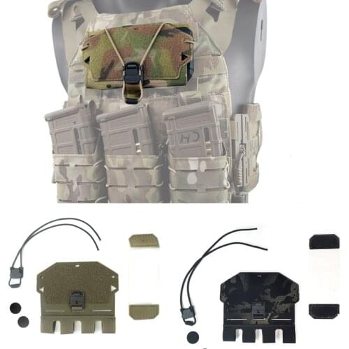 Tactical Vest Front Panel Pouch Military Universal Molle Mobile Phone Chest Bag Airsoft Paintball Attachment Admin Pouch