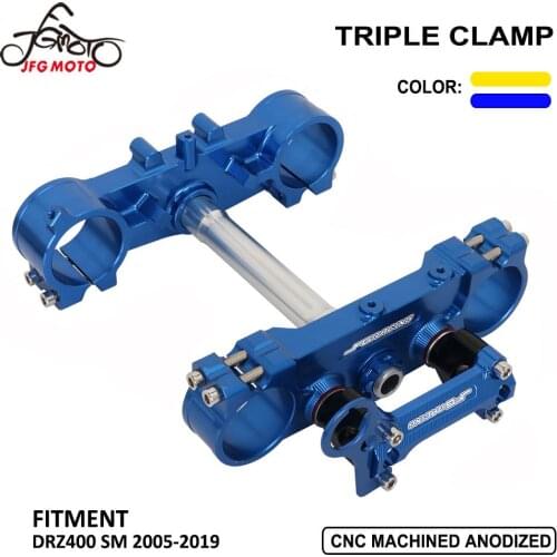 For SUZUKI DRZ400 SM DRZ400SM 2005-2016 2017 2018 2019 Motorcycle Triple Tree Clamps Steering Stem And Handlebar Bar Riser Mount