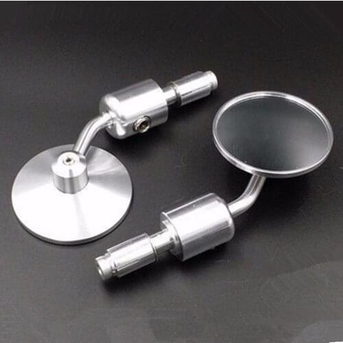 Universal CNC Handle Bar End Rearview Side Mirrors 3" Round 7/8" 22mm Custom For Honda Yamaha Suzuki Kawasaki Dirt bike