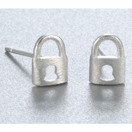 Chandler Rock Punk Locks Padlock Earring For Girl Kids Simple Jewelry Lovers Gift