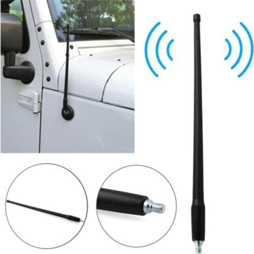 External Antenna Signal Booster Signal Receiving Antenna Car Radio FM AM Antenna Roof For Jeep Wrangler 13 inch Reception Radio