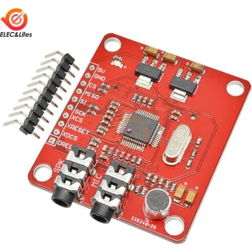 VS1053 VS1053B MP3 Recording Module For Arduino UNO Breakout Board With SD Card Slot VS1053B Ogg Real-time Recording