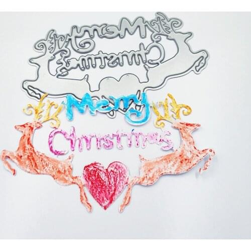 Die Cutting dies Love text deer metal craft paper die Scrapbooking/DIY Embossing mould Easter New Year