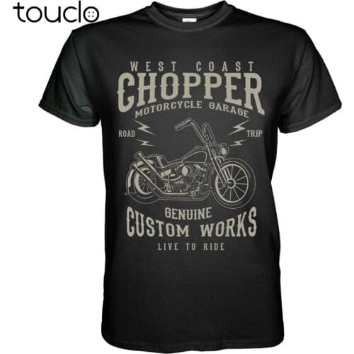 West Coast Chopper Vintage Motorcycles T-Shirt Biker Custom Bopper Krad S-3Xltop Quality MenS Summer T-Shirt Fashion
