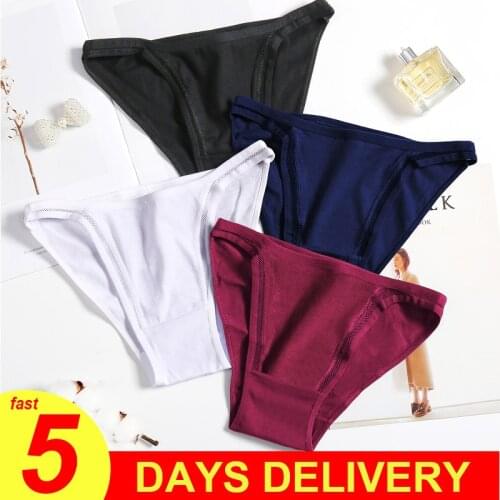 6PCS/Set Sexy Women Panties Hollow Lace Underwear Female Panties Underpants Women Low Rise Lingerie Solid Color Cotton Pantys