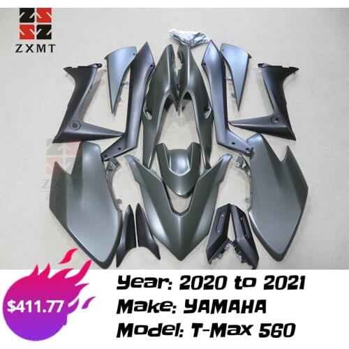 ZXMOTO Motorcycle Bodywork Full Fairing Kit For 2020 2021 YAMAHA TMax 560 Painted Original Matt Dark Green Techmax OEM Matte