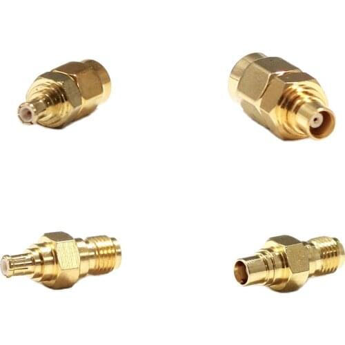 1PC NEW Wireless Antenna Adapter SMA-MCX Convertor 4pcs 1 kit Male Female straight goldplated Connector Wholesale