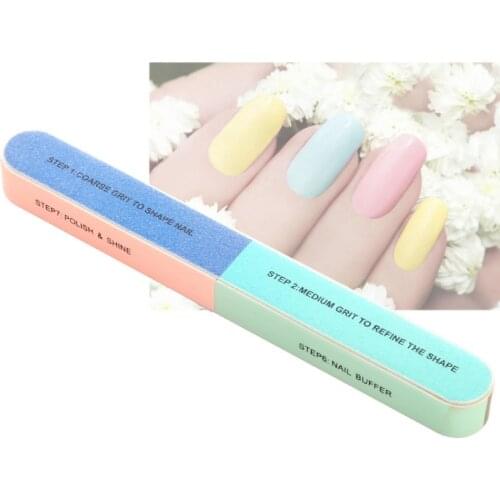 1Pcs Nail File Polished Nail Buffing Sanding File Polishing File Nails Art Tool Seven-Sided Pedicure Manicure Accessories