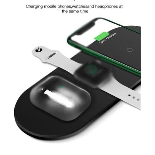 10pcs 15W Wireless Charger For iPhone 11Pro XR XS MAX Fast Charging Pad 3 in 1 Charging Pad For Apple Watch 5 4 For Airpods