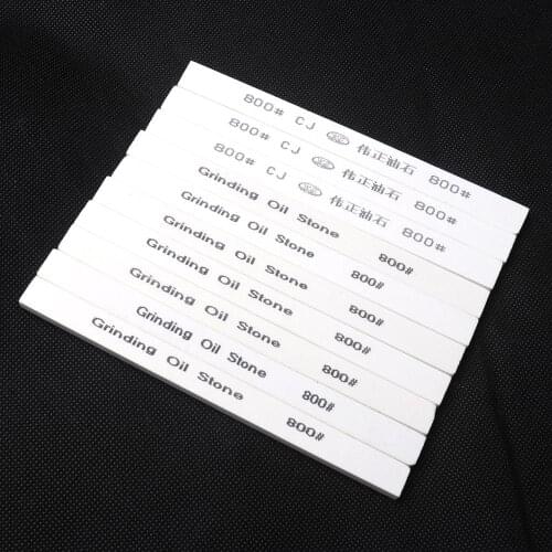 10Pcs 800# Grit Whetstone Oilstone Sharpening Stone 150x12x6mm White Corundum For HSS Bearing Steel Ordinary Grinding Stone