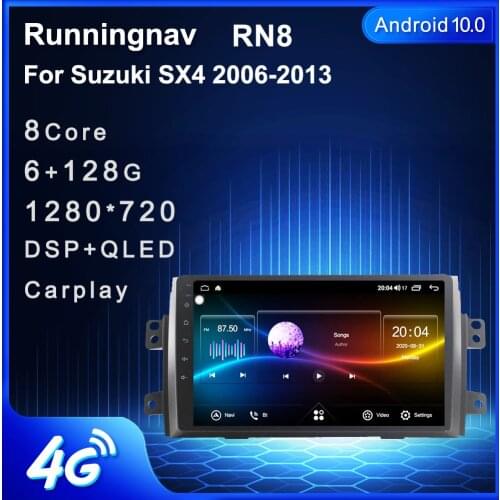 4G LTE Android 10.1 For Suzuki SX4 2011 2012 2013 2014 2015 2016 Multimedia Stereo Car DVD Player Navigation GPS Radio