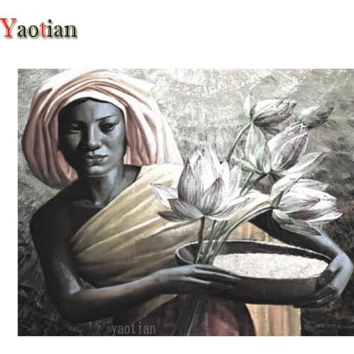 5D DIY Diamond Painting Fladimir Trachikoff Full Diamond Embroidery Cross Stitch Kit Woman Flower Rhinestone Mosaic Home Decor