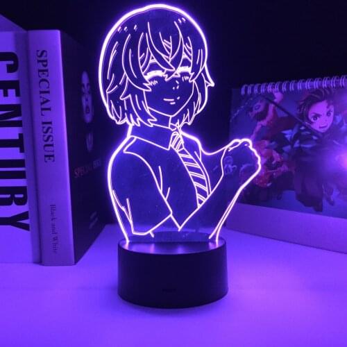 Anime Figure Hinata Tokyo Revenger 3D LED Light for Child Bedroom Decoration Night Light Birthday Gift Manga Table Lamp Dropship