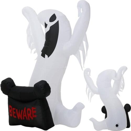 Large Inflatable Halloween Hanging Ghost Luminous Props LED Halloween Decoration 70.87 Inch EU US UK Plug