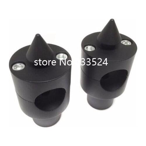 Black 1" 25mm HandleBar Risers For Harley Kawasaka Suzuki Yamaha Honda Cruiser Chopper Bobber Motorcycle
