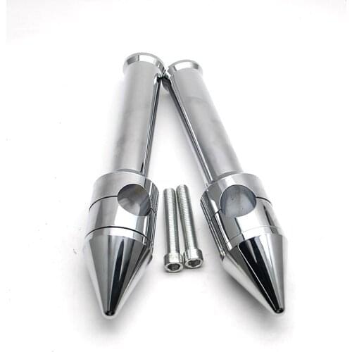Chrome 1" 25mm Motorcycle Diameter HandleBar Risers Universal For Harley Sportster Chopper Touring Cruisers