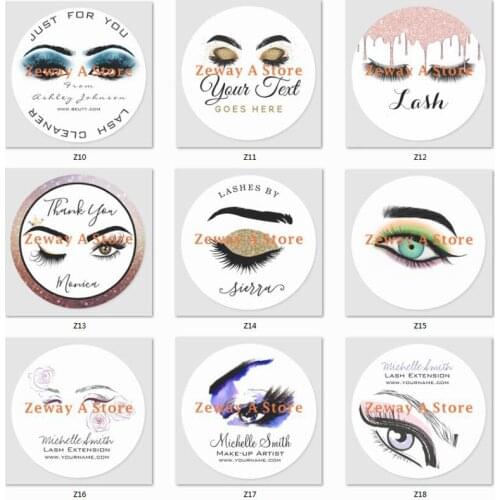 100 Pcs Custom Personalised Clear Stickers, Eyelashes Stickers, Logo, Eyelash Package, Lipgloss Tubes, Mink, Cosmetic