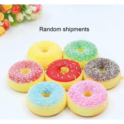 Q6PD Anti-anxiety Doughnuts Interactive Toy for Toddler Special Needs Pressure Relieve Ball Hand Therapy Toy Realistic Donuts