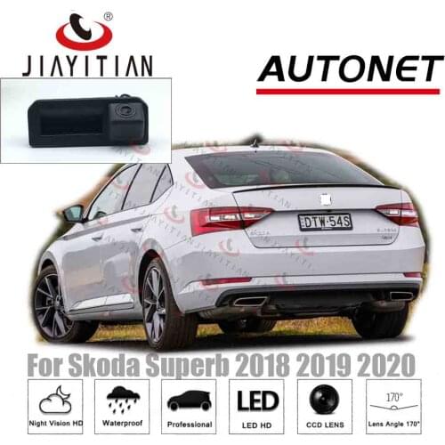 JIAYITIAN RearView Camera For Skoda Superb 2018 2019 2020/Original Factory Style/Instead of Original Factory Trunk Handle Camera