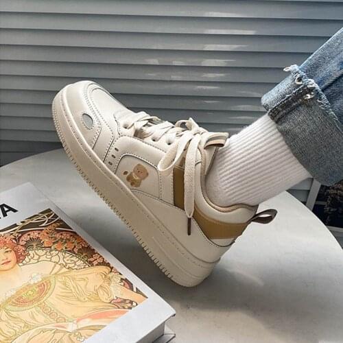 Student Fashion Sneakers Skateboarding Leather Casual Shoes Summer Comfortable Vulcanize Walking Shoes Nk Air Force Series